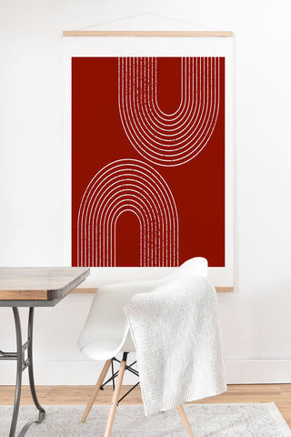 Sheila Wenzel-Ganny Red Minimalist Art Print And Hanger