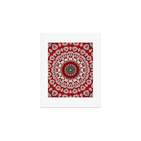 Sheila Wenzel-Ganny Red White Bohemian Mandala Art Print