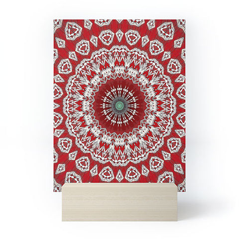Sheila Wenzel-Ganny Red White Bohemian Mandala Mini Art Print