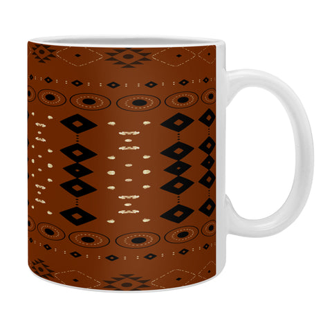 Sheila Wenzel-Ganny Rust Tribal Mud Cloth Coffee Mug