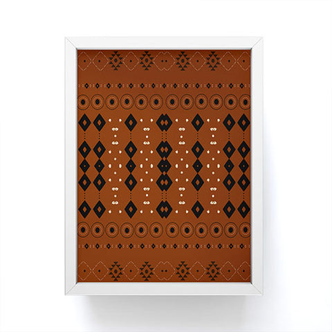 Sheila Wenzel-Ganny Rust Tribal Mud Cloth Framed Mini Art Print