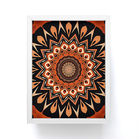 Sheila Wenzel-Ganny Rustic Orange Mandala Framed Mini Art Print