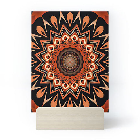 Sheila Wenzel-Ganny Rustic Orange Mandala Mini Art Print
