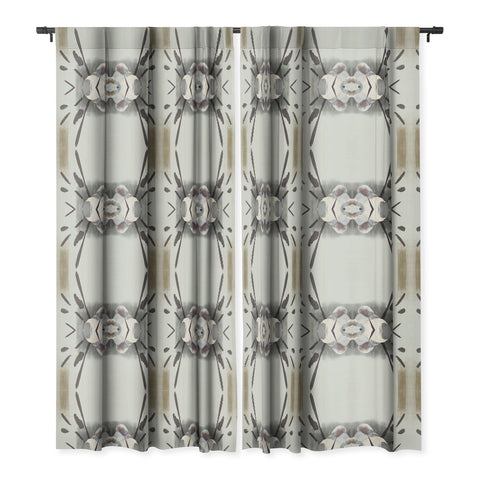 Sheila Wenzel-Ganny Serene Floral Abstract Blackout Window Curtain