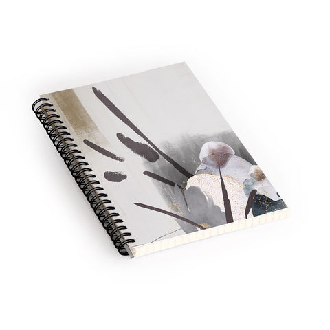 Sheila Wenzel-Ganny Serene Floral Abstract Spiral Notebook