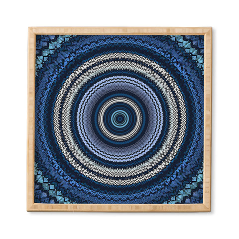 Sheila Wenzel-Ganny Shades of Blue Mandala Framed Wall Art