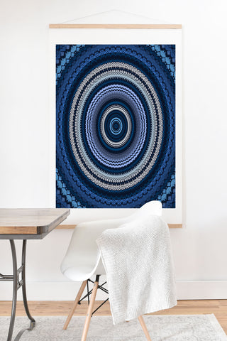 Sheila Wenzel-Ganny Shades of Blue Mandala Art Print And Hanger