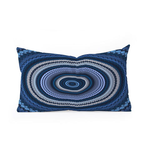 Sheila Wenzel-Ganny Shades of Blue Mandala Oblong Throw Pillow