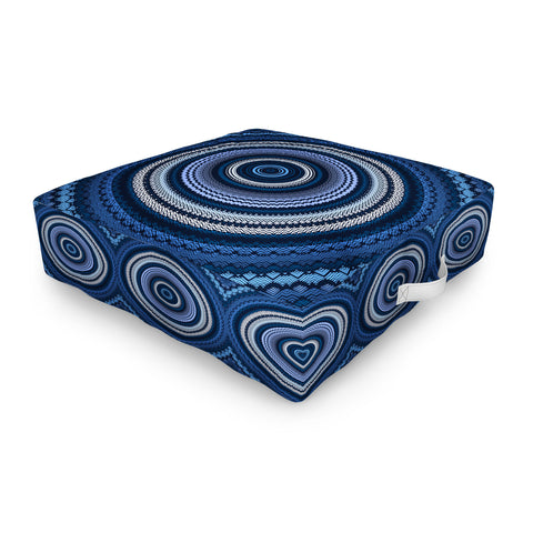 Sheila Wenzel-Ganny Shades of Blue Mandala Outdoor Floor Cushion