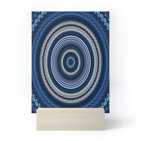 Sheila Wenzel-Ganny Shades of Blue Mandala Mini Art Print