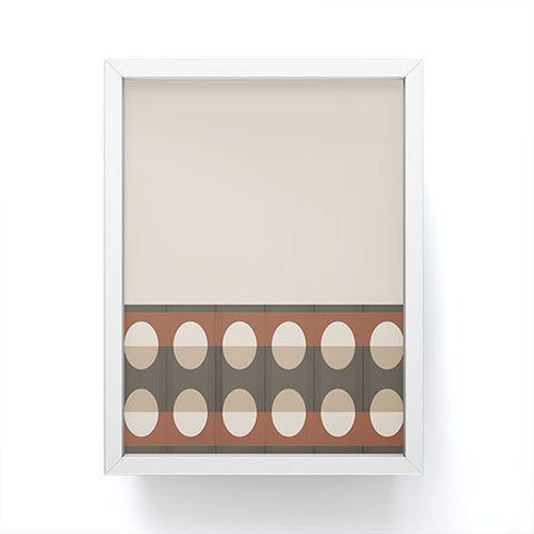 Sheila Wenzel-Ganny Sienna Minimalist Dot Stripes Framed Mini Art Print