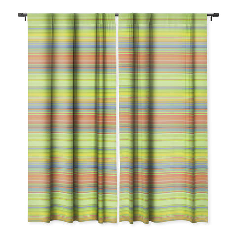 Sheila Wenzel-Ganny Spring Pastel Stripes Blackout Window Curtain