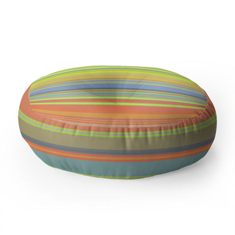 Sheila Wenzel-Ganny Spring Pastel Stripes Floor Pillow Round
