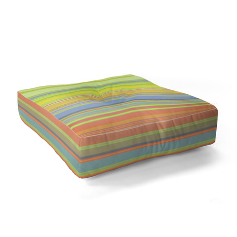 Sheila Wenzel-Ganny Spring Pastel Stripes Floor Pillow Square