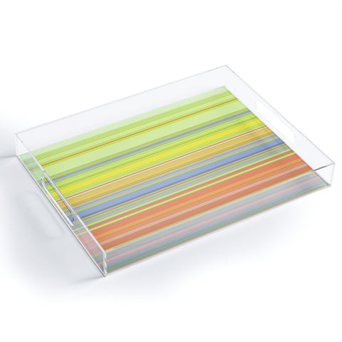 Sheila Wenzel-Ganny Spring Pastel Stripes Acrylic Tray