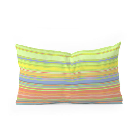 Sheila Wenzel-Ganny Spring Pastel Stripes Oblong Throw Pillow