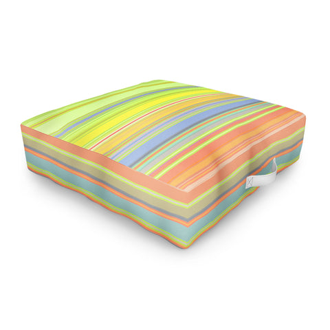 Sheila Wenzel-Ganny Spring Pastel Stripes Outdoor Floor Cushion