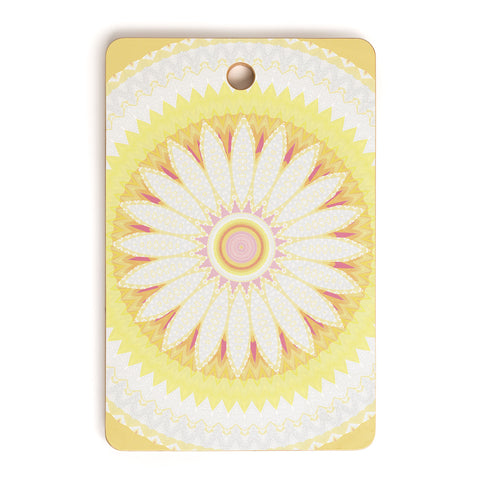 Sheila Wenzel-Ganny Sunny Flower Mandala Cutting Board Rectangle