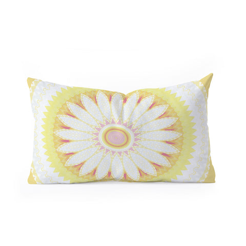 Sheila Wenzel-Ganny Sunny Flower Mandala Oblong Throw Pillow