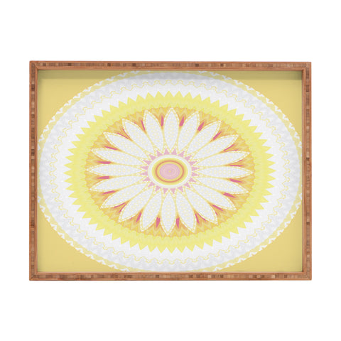 Sheila Wenzel-Ganny Sunny Flower Mandala Rectangular Tray