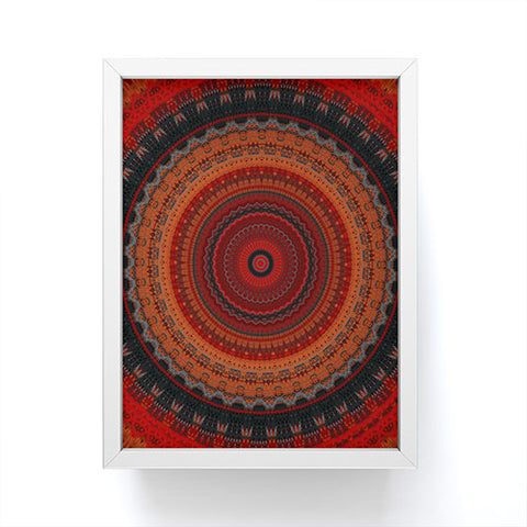 Sheila Wenzel-Ganny Sunset Orange Mandala Framed Mini Art Print