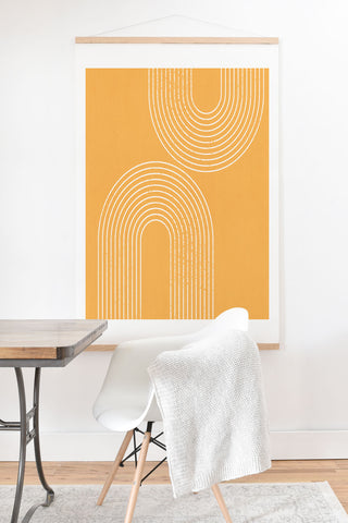 Sheila Wenzel-Ganny Tangerine Minimalist Art Print And Hanger