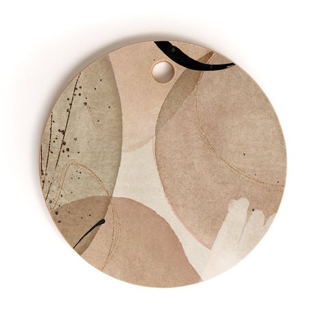 Sheila Wenzel-Ganny The Abstract Minimalist Cutting Board Round