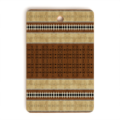 Sheila Wenzel-Ganny Tribal Brown Mud Cloth Cutting Board Rectangle
