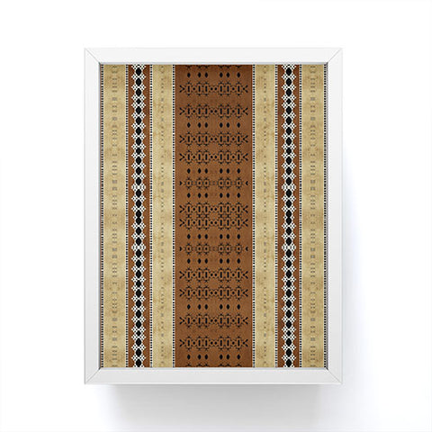 Sheila Wenzel-Ganny Tribal Brown Mud Cloth Framed Mini Art Print