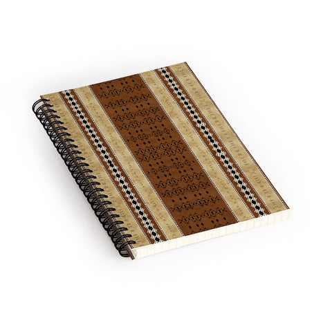 Sheila Wenzel-Ganny Tribal Brown Mud Cloth Spiral Notebook
