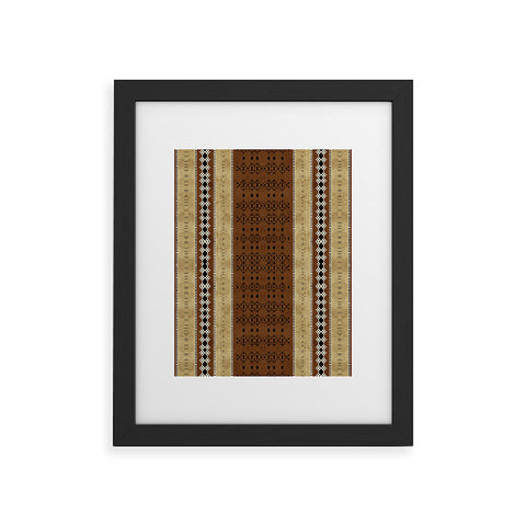 Sheila Wenzel-Ganny Tribal Brown Mud Cloth Framed Art Print