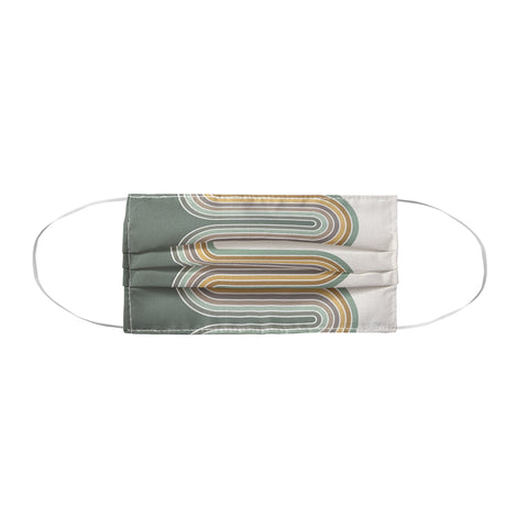 Sheila Wenzel-Ganny Trippy Sage Wave Abstract Face Mask