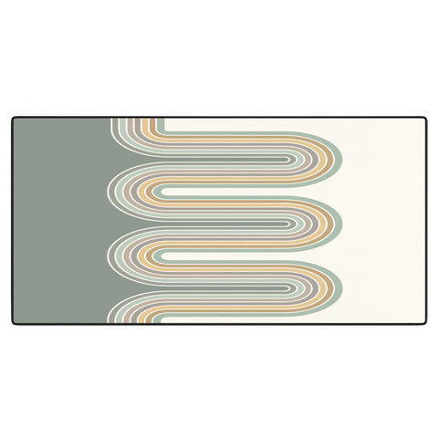 Sheila Wenzel-Ganny Trippy Sage Wave Abstract Desk Mat