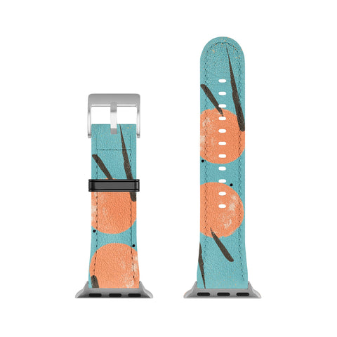 Sheila Wenzel-Ganny Turquoise Citrus Abstract Apple Watch Band