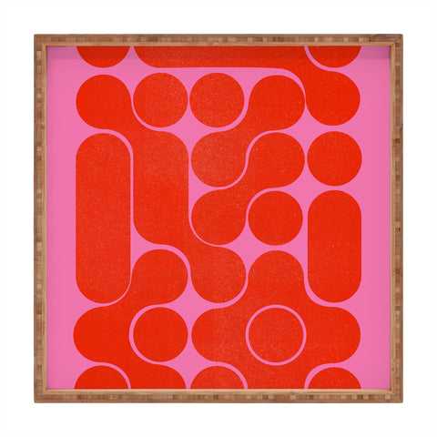 Showmemars Abstract midcentury shapes no 6 Square Tray