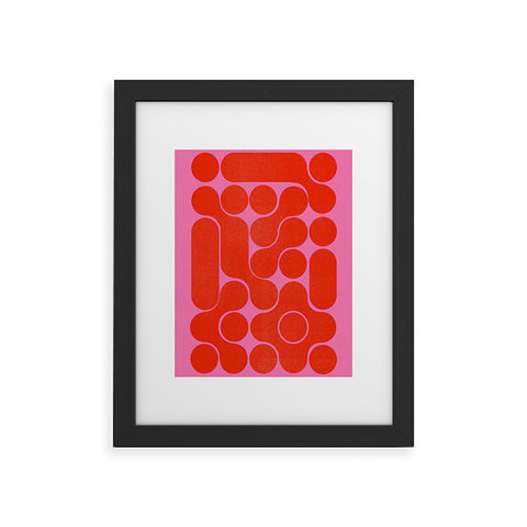Showmemars Abstract midcentury shapes no 6 Framed Art Print