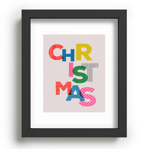 Showmemars Christmas colorful typography Recessed Framing Rectangle