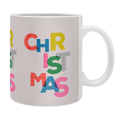 Showmemars Christmas colorful typography Coffee Mug