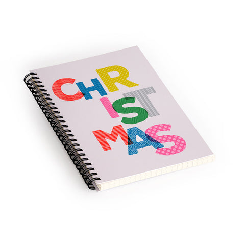Showmemars Christmas colorful typography Spiral Notebook