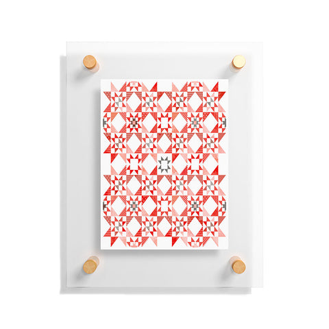Showmemars Christmas Quilt pattern no1 Floating Acrylic Print