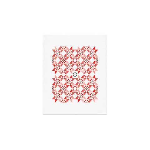 Showmemars Christmas Quilt pattern no1 Art Print