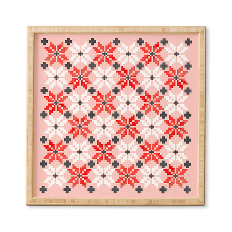 Showmemars Christmas Quilt pattern no2 Framed Wall Art