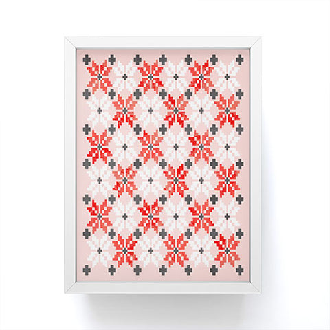 Showmemars Christmas Quilt pattern no2 Framed Mini Art Print