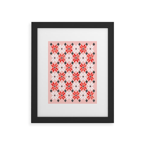 Showmemars Christmas Quilt pattern no2 Framed Art Print