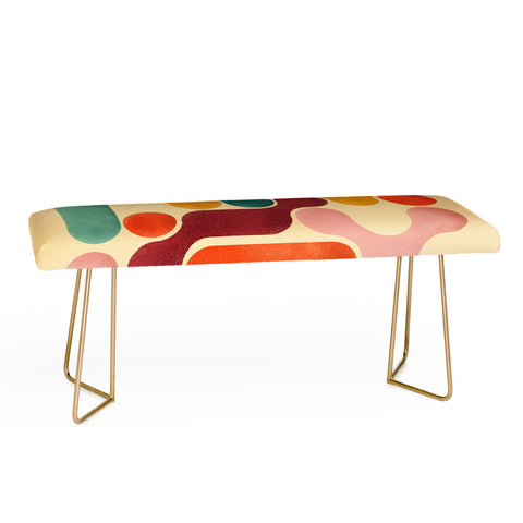 Showmemars Color pops mid century style Bench