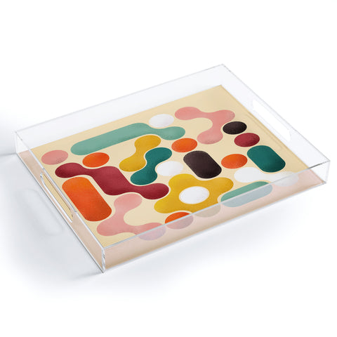 Showmemars Color pops mid century style Acrylic Tray