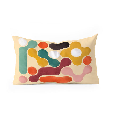 Showmemars Color pops mid century style Oblong Throw Pillow