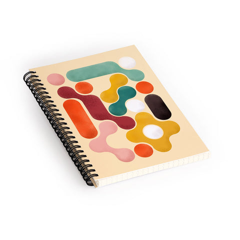 Showmemars Color pops mid century style Spiral Notebook