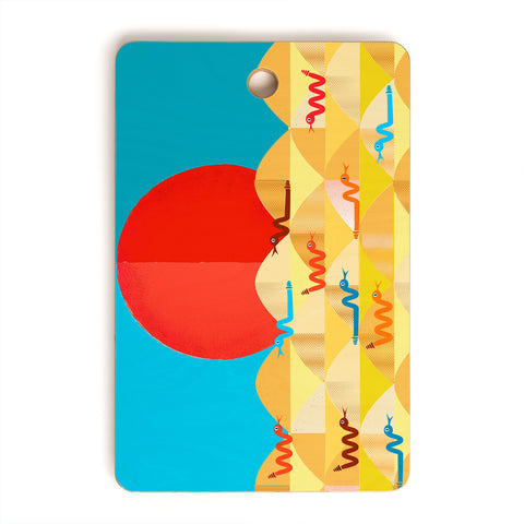 Showmemars Colorful Snakes On A Desert Cutting Board Rectangle