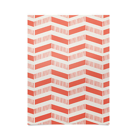 Showmemars coral lines pattern Poster